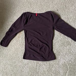 SPANX 2X shapewear top, below elbow, brown.